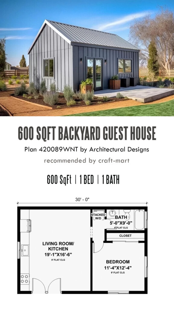 600 sqft backyard ADU