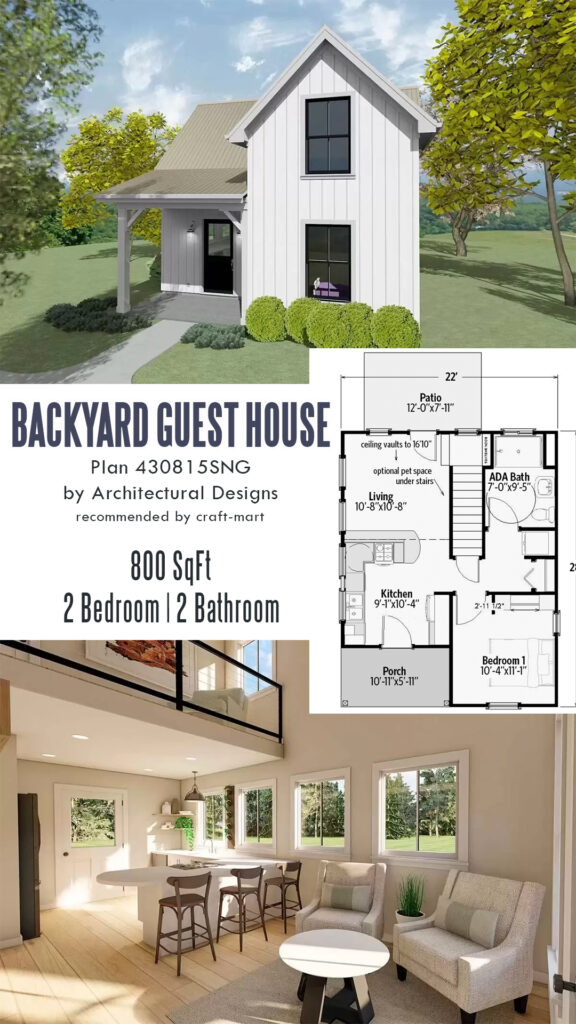 800 Sq. Ft. Backyard Cottage