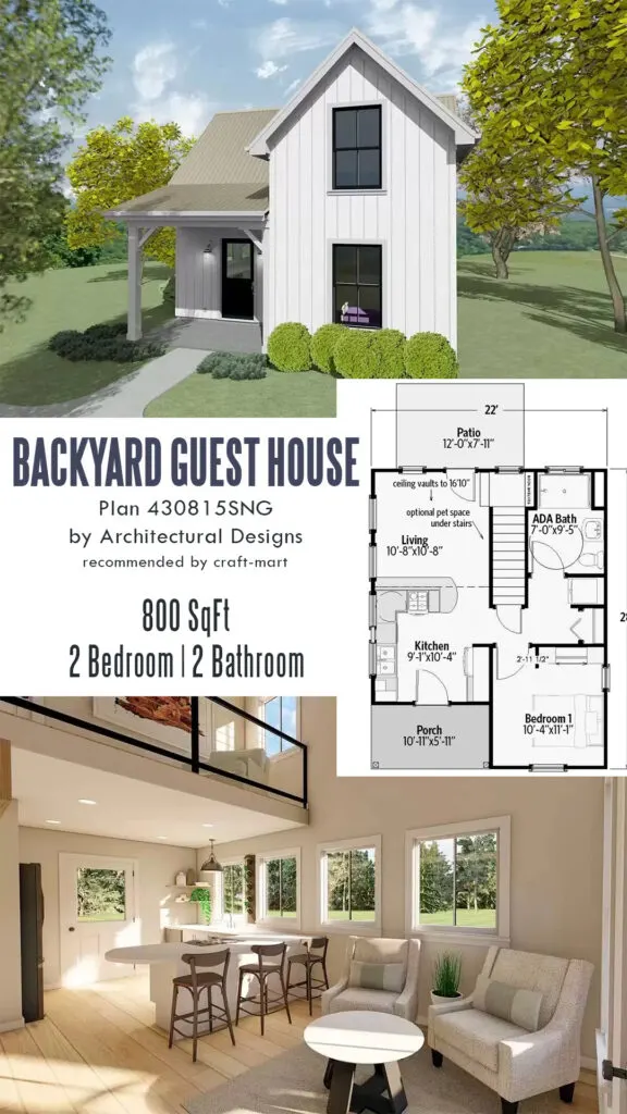 800 Sq. Ft. Backyard Cottage