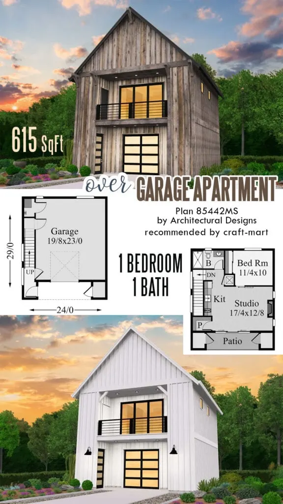 Rustic 1-Bedroom Apartment Over Garage