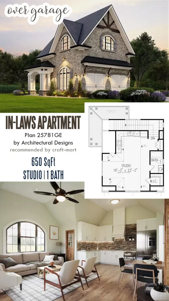 European-Style Carriage Plan with Studio