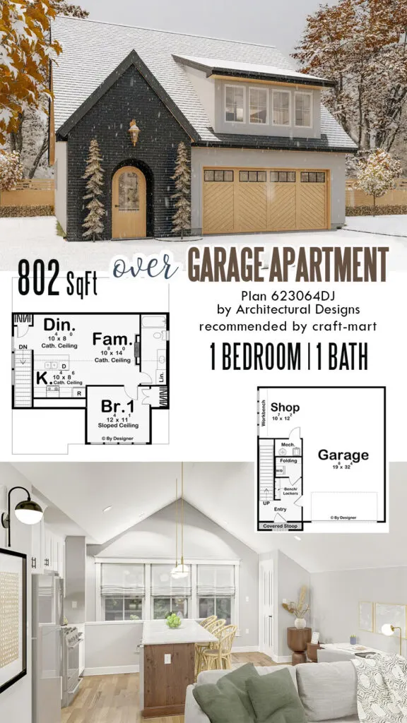 802 SqFt Over Garage Apartment
