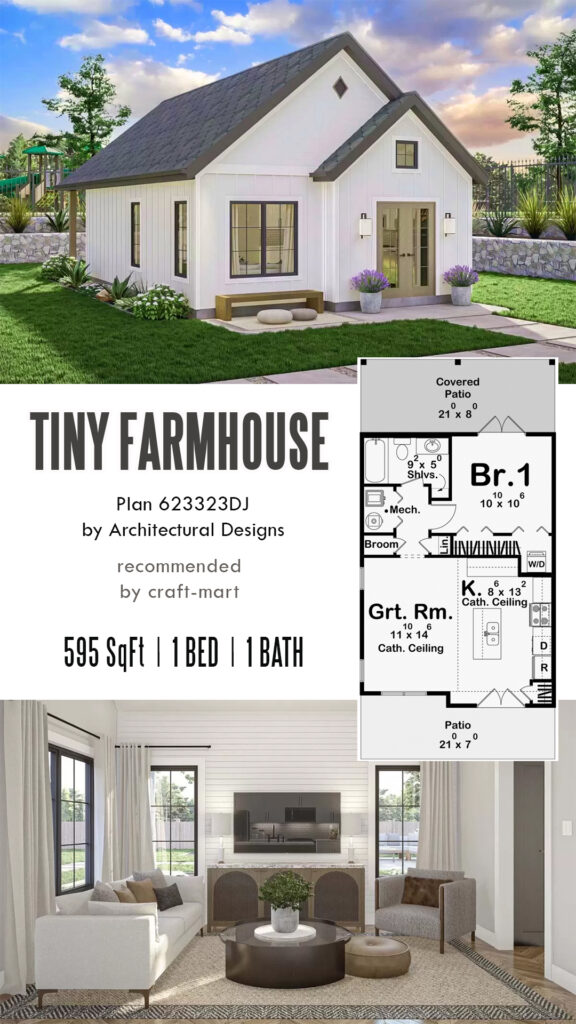 Compact 1 bedroom farmhouse