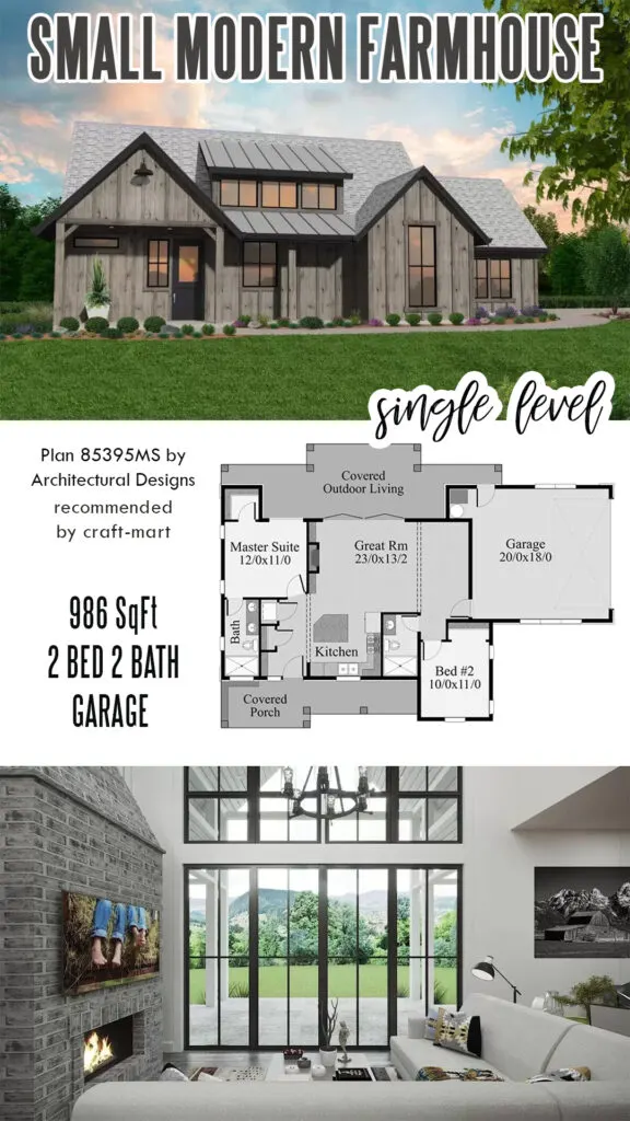 Rustic Modern Farmhouse Plan