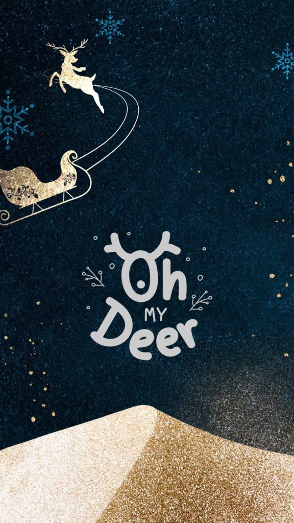 oh my deer holiday wallpaper and printable