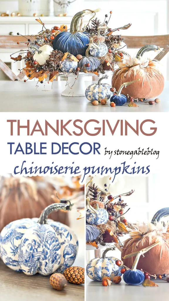 easy DIY Chinoiserie pumpkins