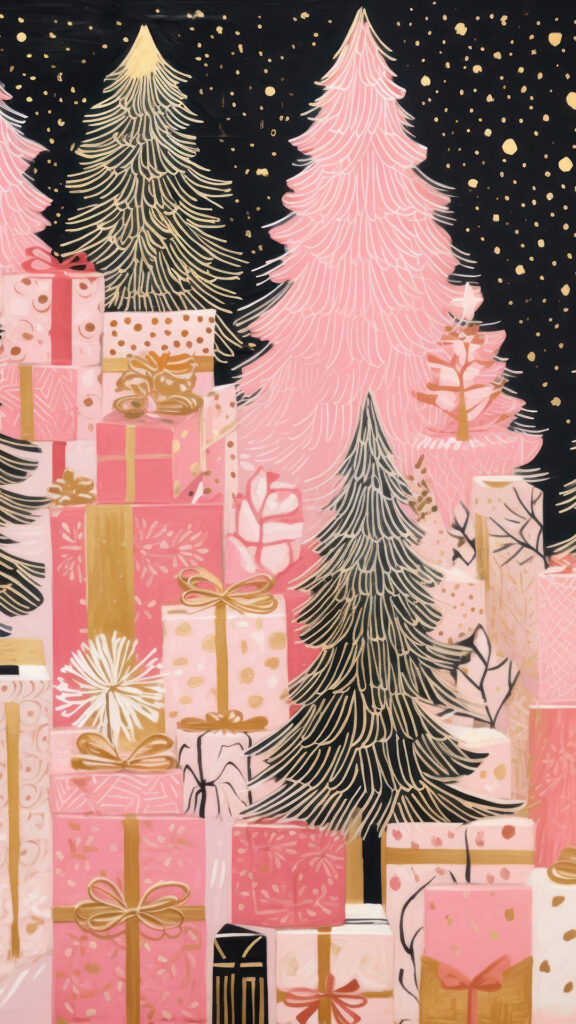 Gold, Silver, and Pink Christmas