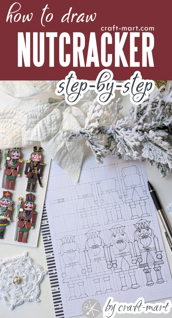 how to draw a nutcracker step-by-step