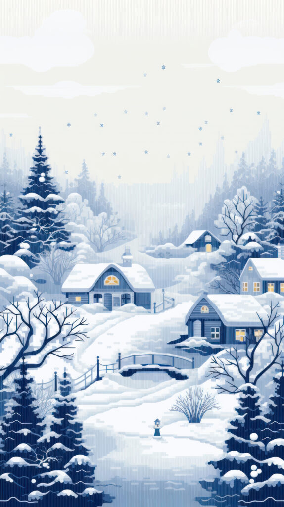 Snowy Winter Village