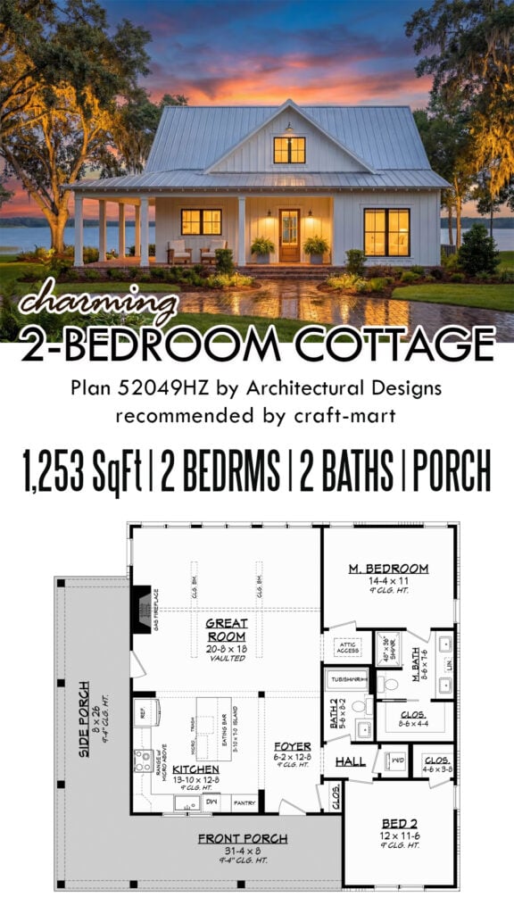 Modern Farmhouse Cottage with Wrap-Around Porch