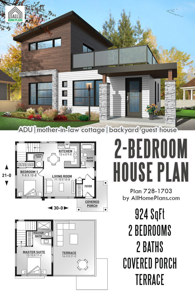 modern mountain cottage under 1000 sqft