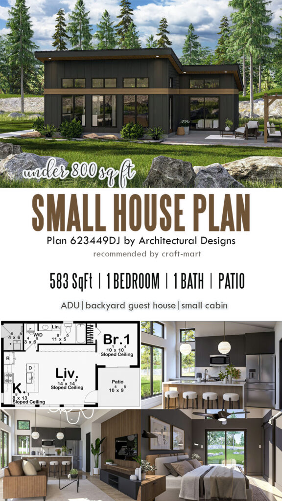 small house plan - 583 sq ft