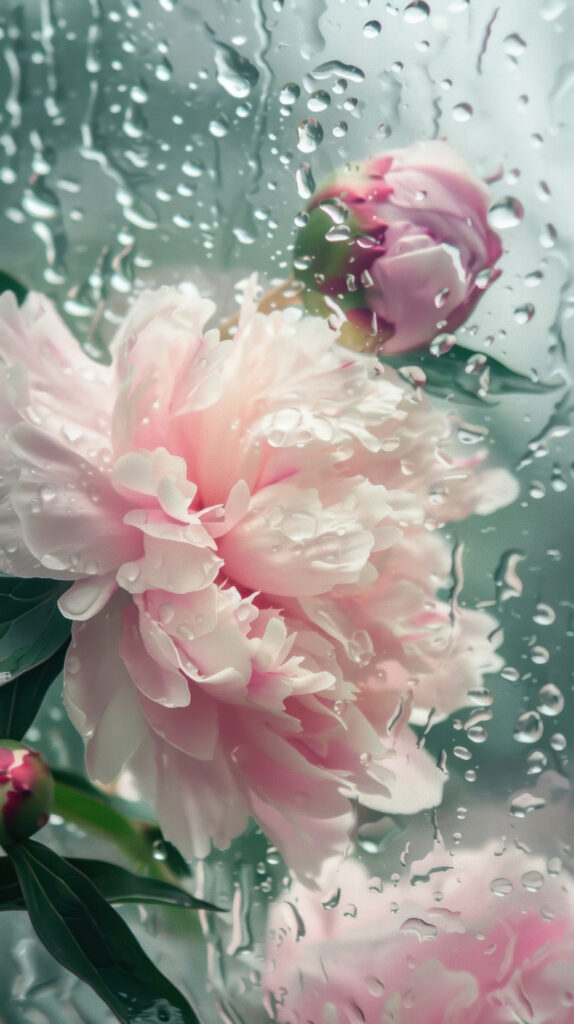 peony blossoms romantic wallpaper