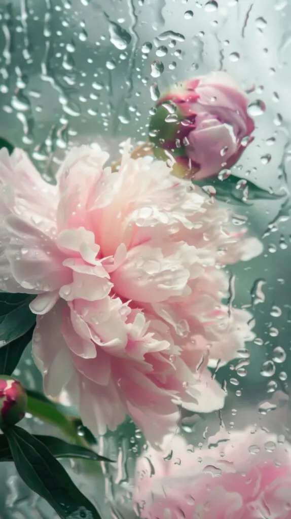 peony blossoms romantic wallpaper