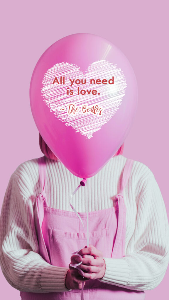 Pink aesthetic love iPhone wallpaper