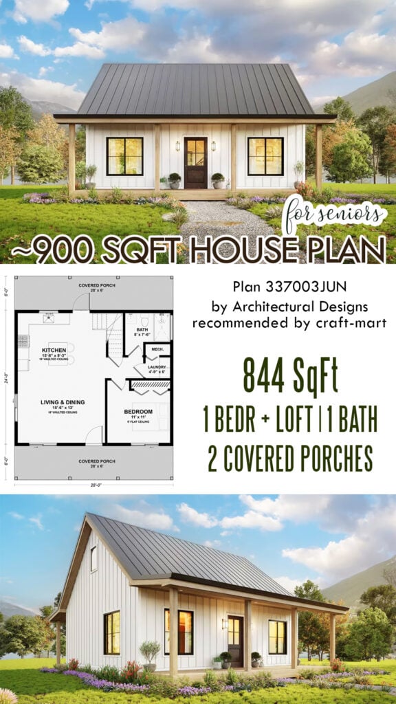 844 sqft Country Cottage