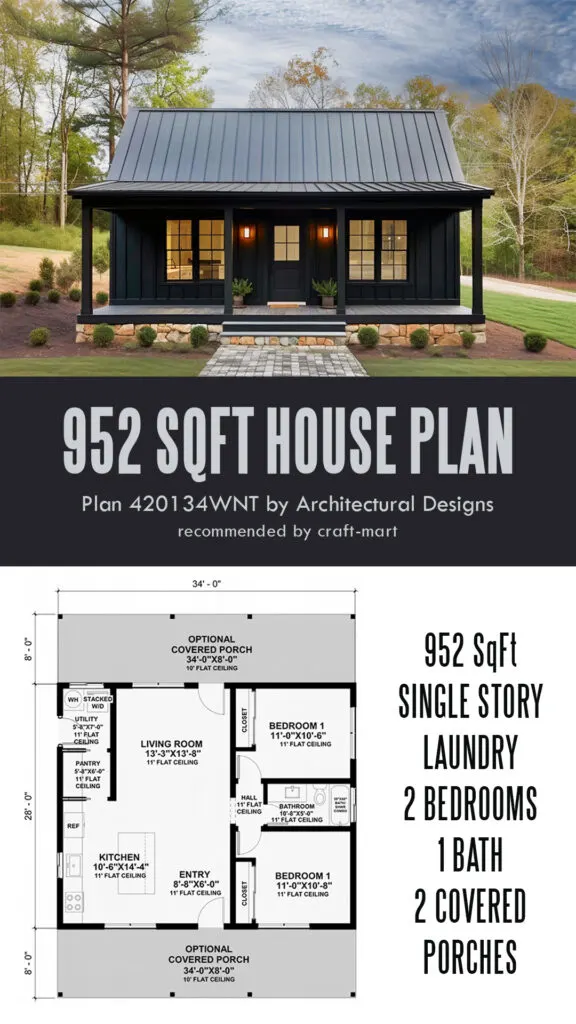 952 SqFt House Plan