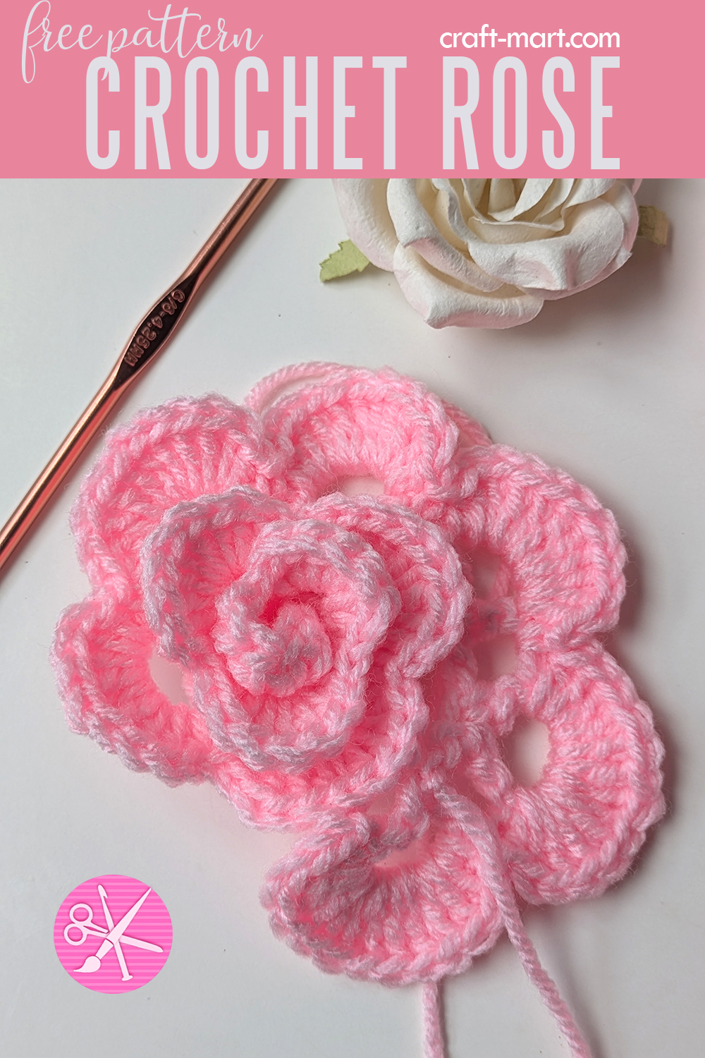 Crochet Rose - Free Pattern - Craft-Mart