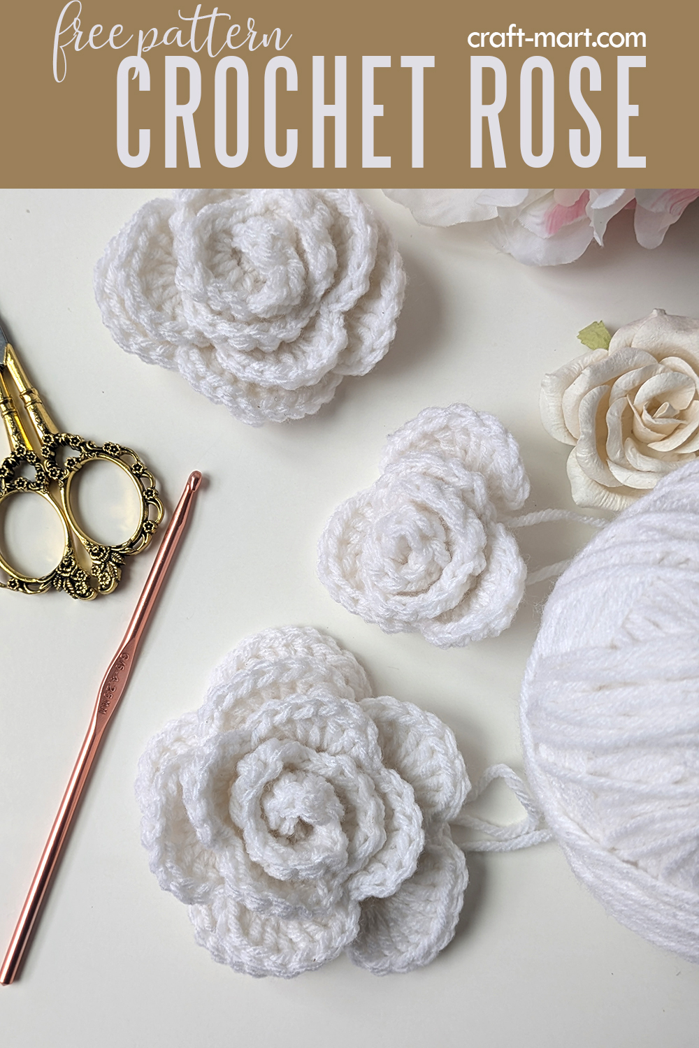 Crochet Rose - Free Pattern - Craft-Mart