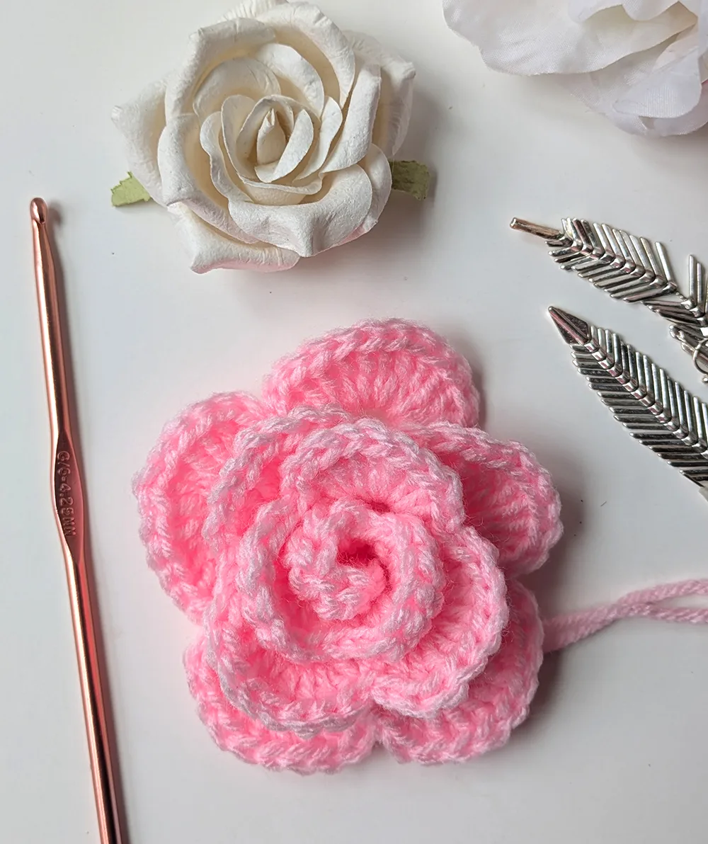 easy crochet rose pattern