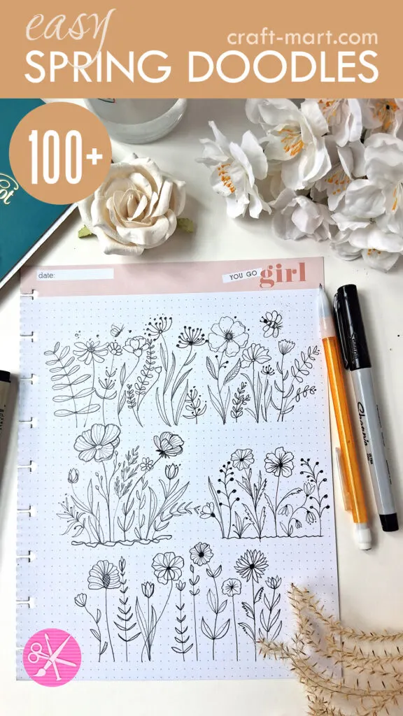 easy flower drawing