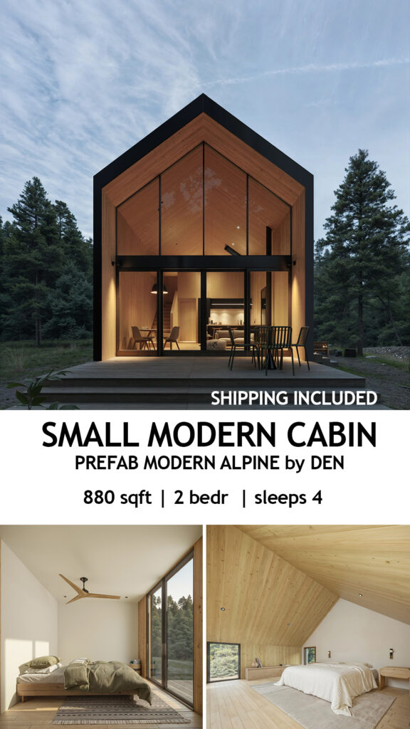 small modern cabin kit