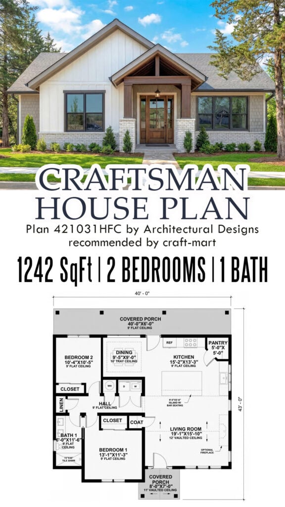 Charming 2-Bedroom Craftsman House