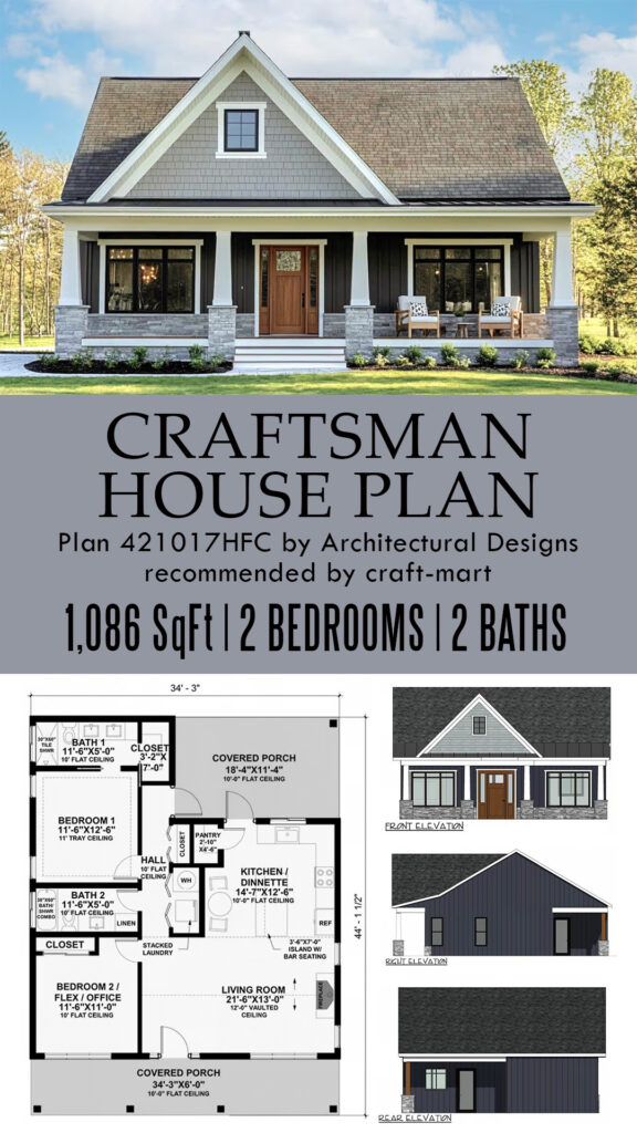 2-Bedroom Craftsman Cottage
