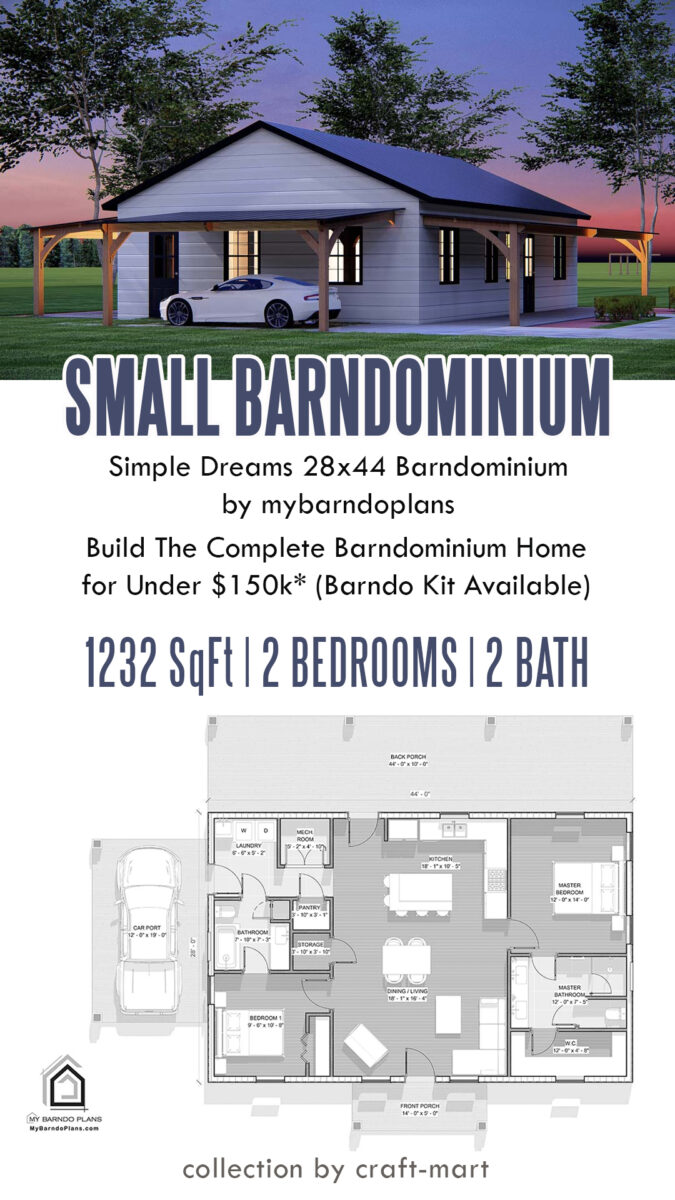 Small Barndominium Floor Plans & Kits - Craft-Mart