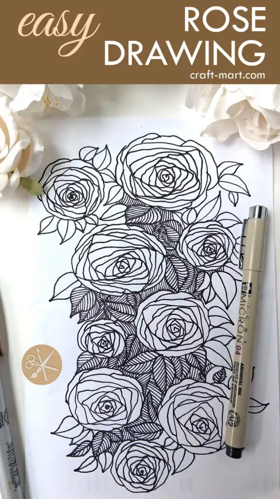 easy rose doodle