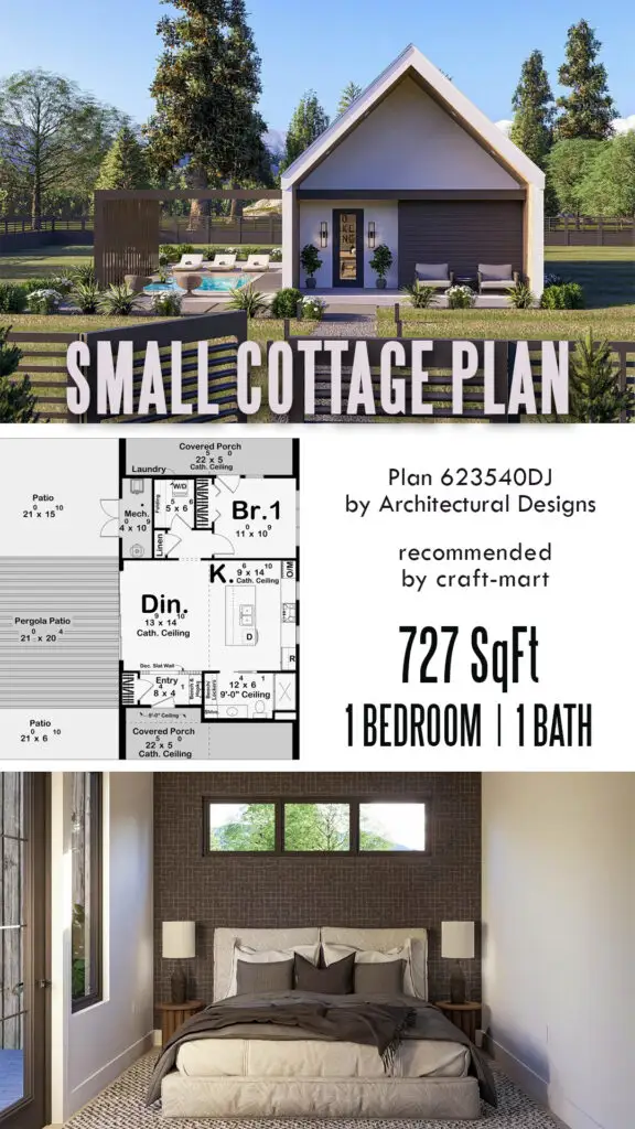 modern 1-bedroom cottage