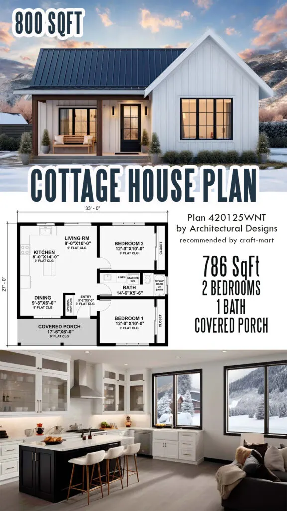 800 Square Foot Modern Cottage