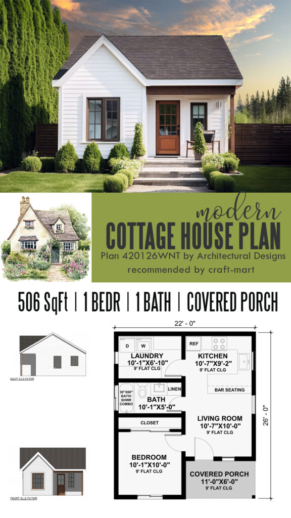506 sqft Modern Cottage