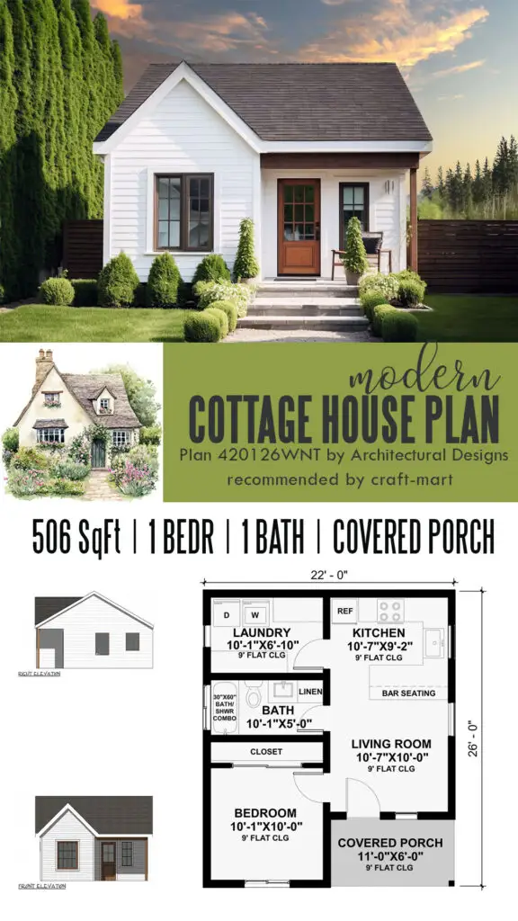 506 sqft Modern Cottage