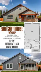 900 SqFt House with Shop