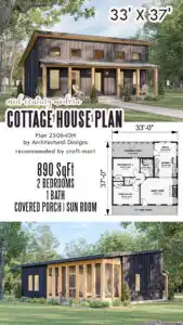 900 SQFT House with Screened Porch