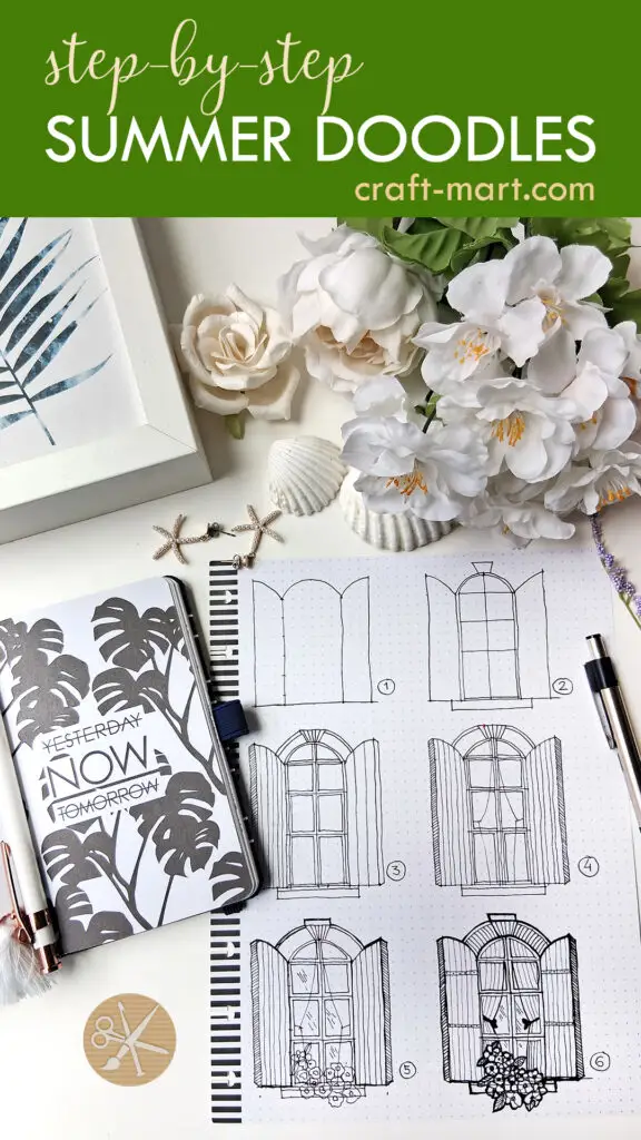 Summer Drawing Idea: Open Window with Flowers