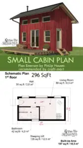 Tiny Rustic Cabin 'Emerson' - 296 sqft