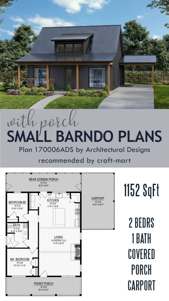 small barndo with carport