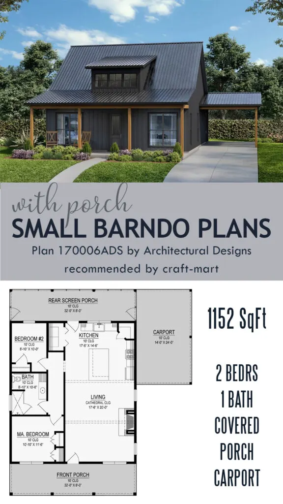 small barndo with carport