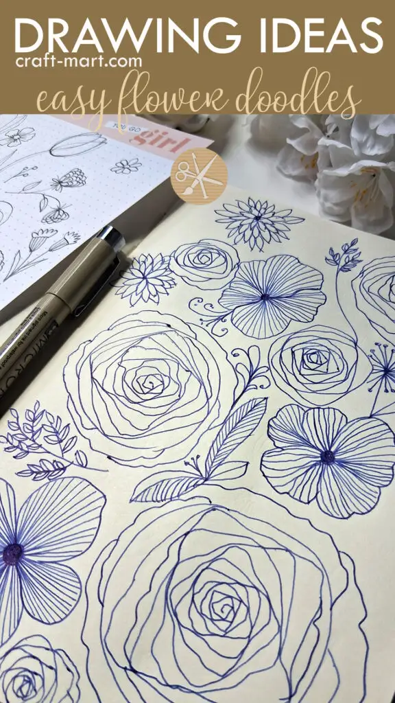 drawing ideas" easy flower doodles