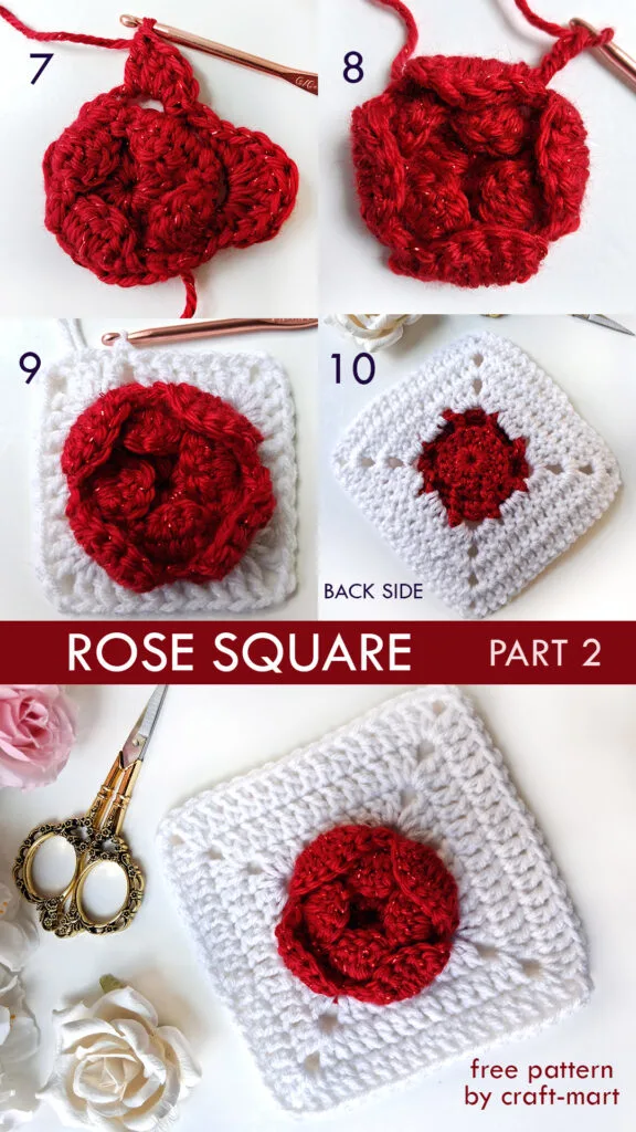 rose granny square tutorial (part 2)
