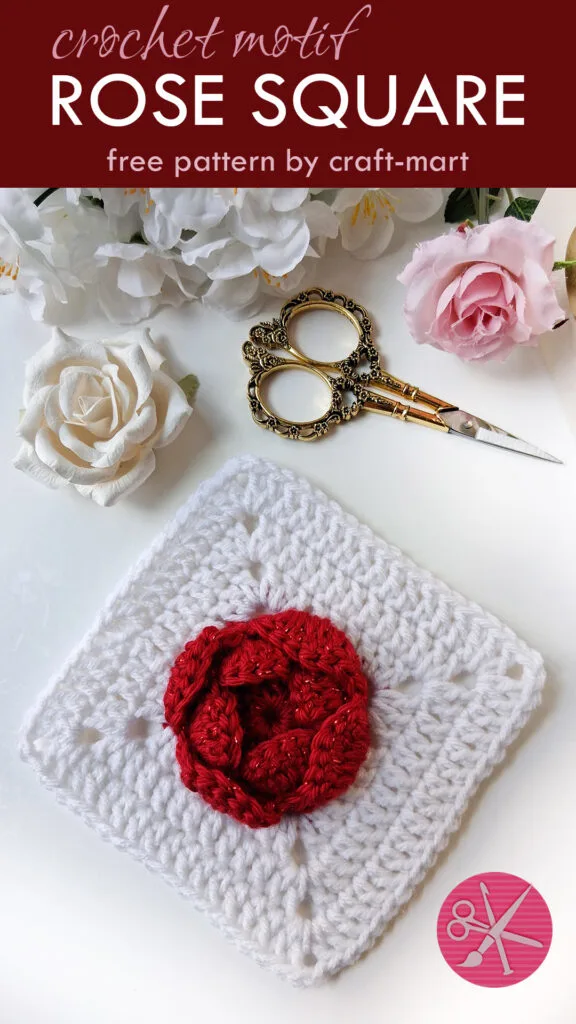 rose granny square (solid)