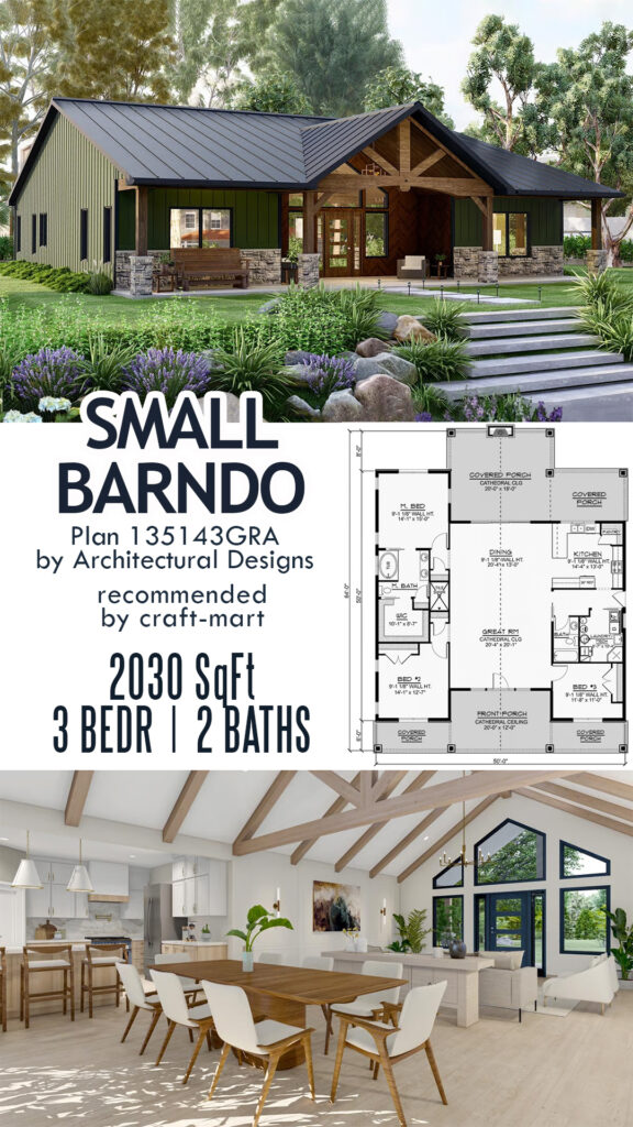 One-Story 2030 sqft Barndominium