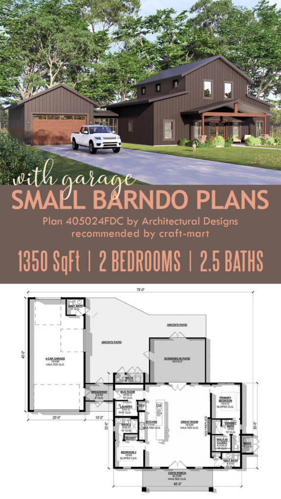 2-Bedroom Barndominium with Large Garage