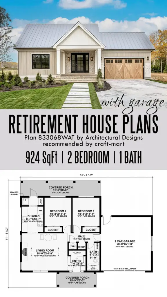 2-Bedroom retirement house plan