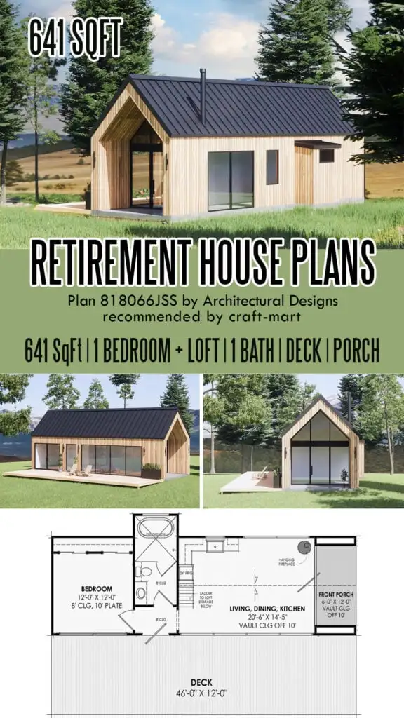 Modern 1-Bedroom Cottage (641 SqFt)