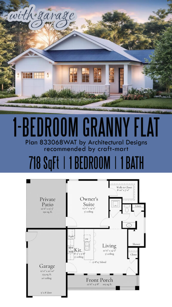 1-Bedroom Granny Flat with Garage