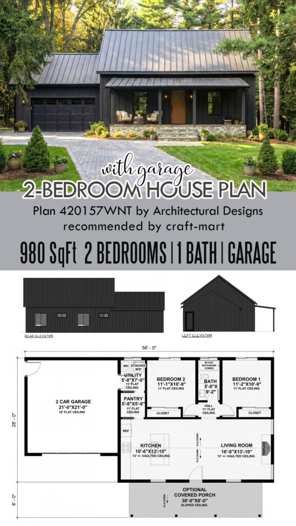 Rustic 2-Bedroom Farmhouse with Garage