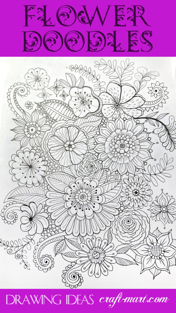 easy flower doodles to draw